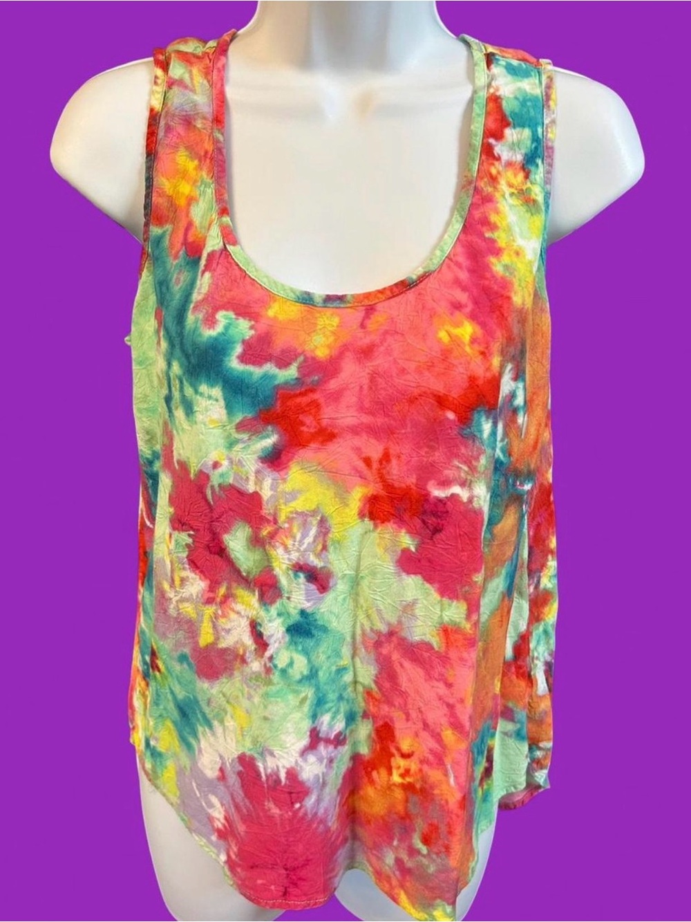 Vintage Y2K Jams World tie dye tank top.